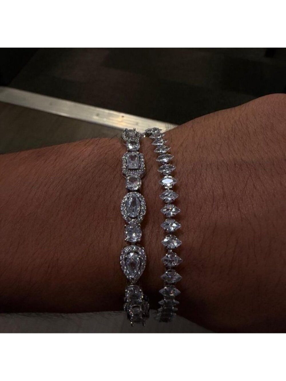Selling these 2 bracelets as a bundle, shine like crazy in person